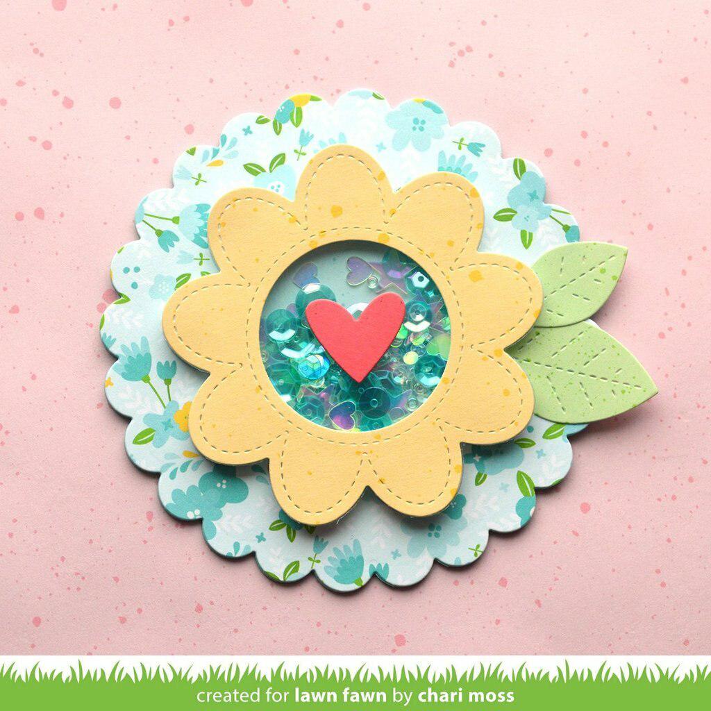 Lawn Fawn - Lawn Cuts - Stitched Flower Frame-ScrapbookPal