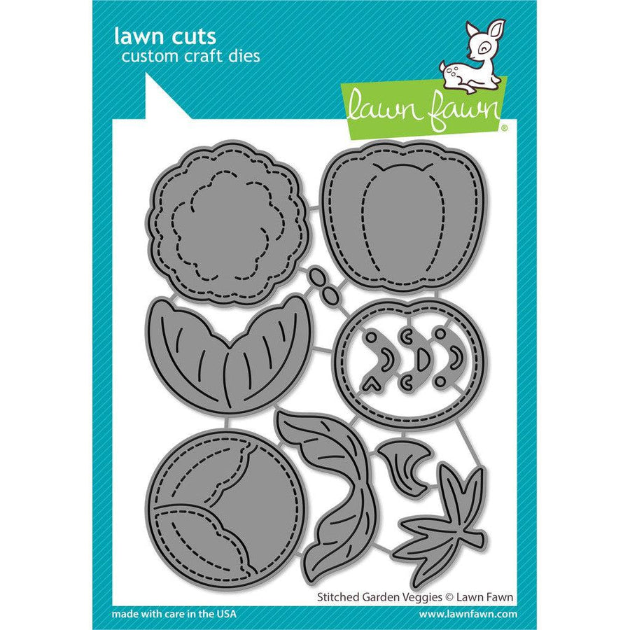 Lawn Fawn - Lawn Cuts - Stitched Garden Veggies-ScrapbookPal