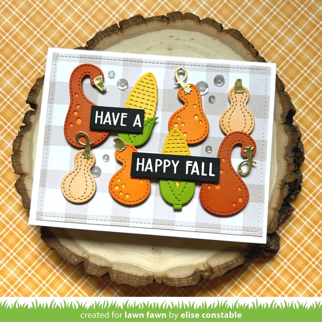 Lawn Fawn - Lawn Cuts - Stitched Gourds-ScrapbookPal