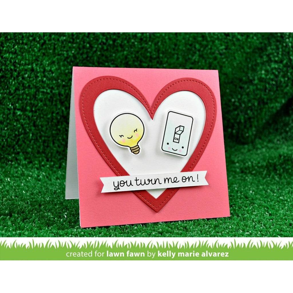 Lawn Fawn - Lawn Cuts - Stitched Heart Stackables-ScrapbookPal