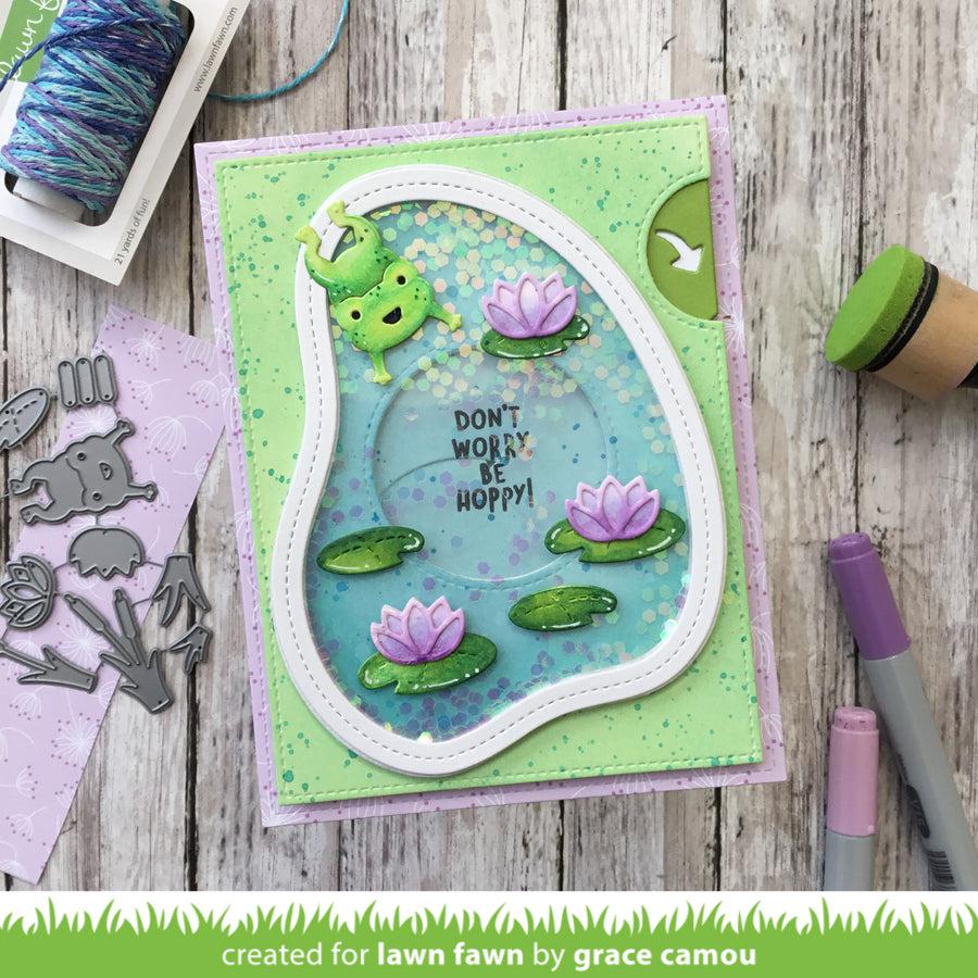 Lawn Fawn - Lawn Cuts - Stitched Pond Frame-ScrapbookPal