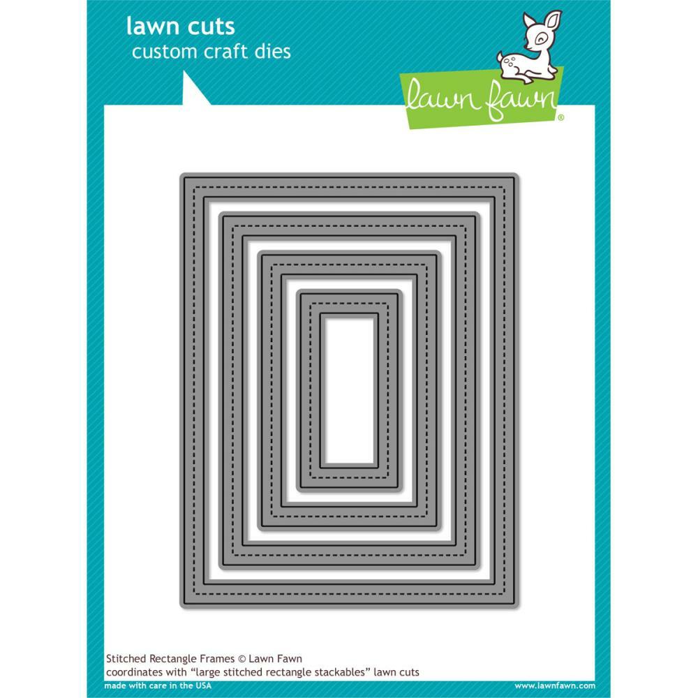 Lawn Fawn - Lawn Cuts - Stitched Rectangle Frames-ScrapbookPal