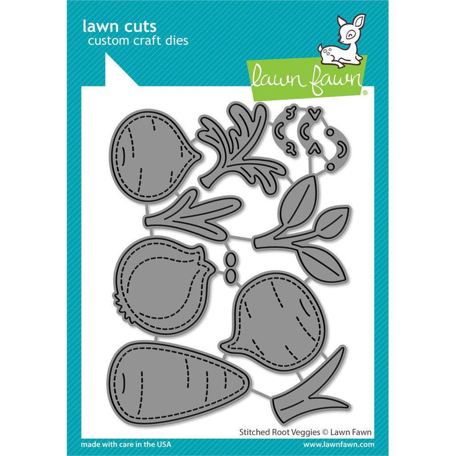 Lawn Fawn - Lawn Cuts - Stitched Root Veggies-ScrapbookPal