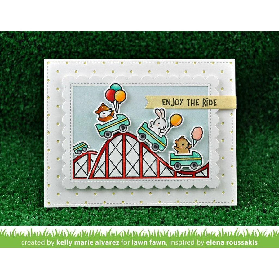 Lawn Fawn - Lawn Cuts - Stitched Scalloped Rectangle Frames-ScrapbookPal