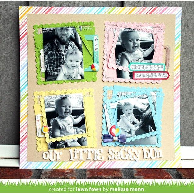 Lawn Fawn - Lawn Cuts - Stitched Scalloped Square Frames-ScrapbookPal