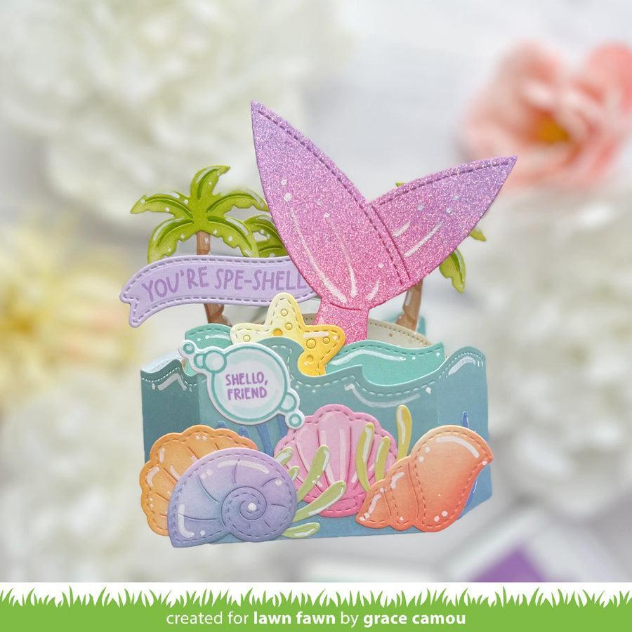 Lawn Fawn - Lawn Cuts - Stitched Seashells-ScrapbookPal