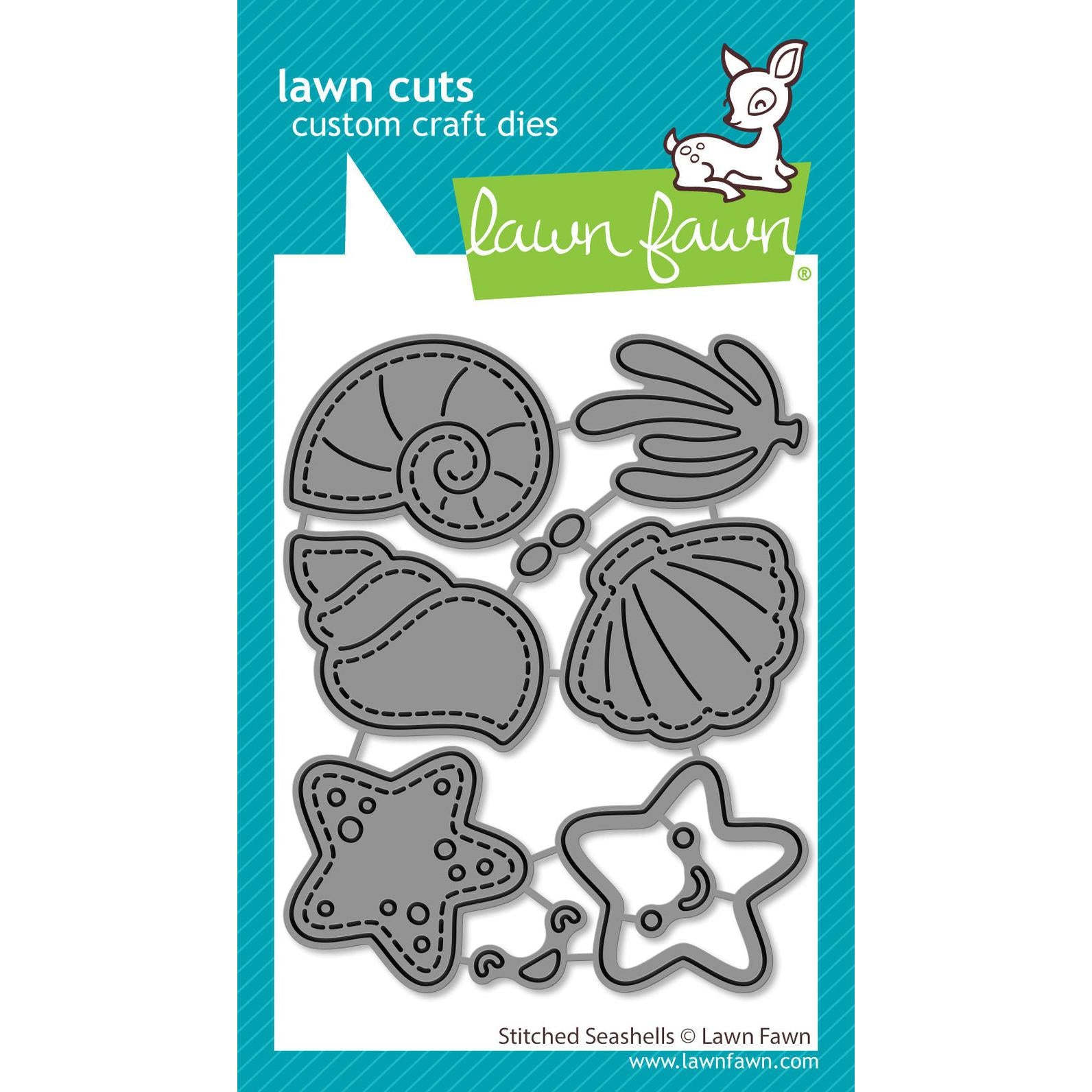 Lawn Fawn - Lawn Cuts - Stitched Seashells-ScrapbookPal