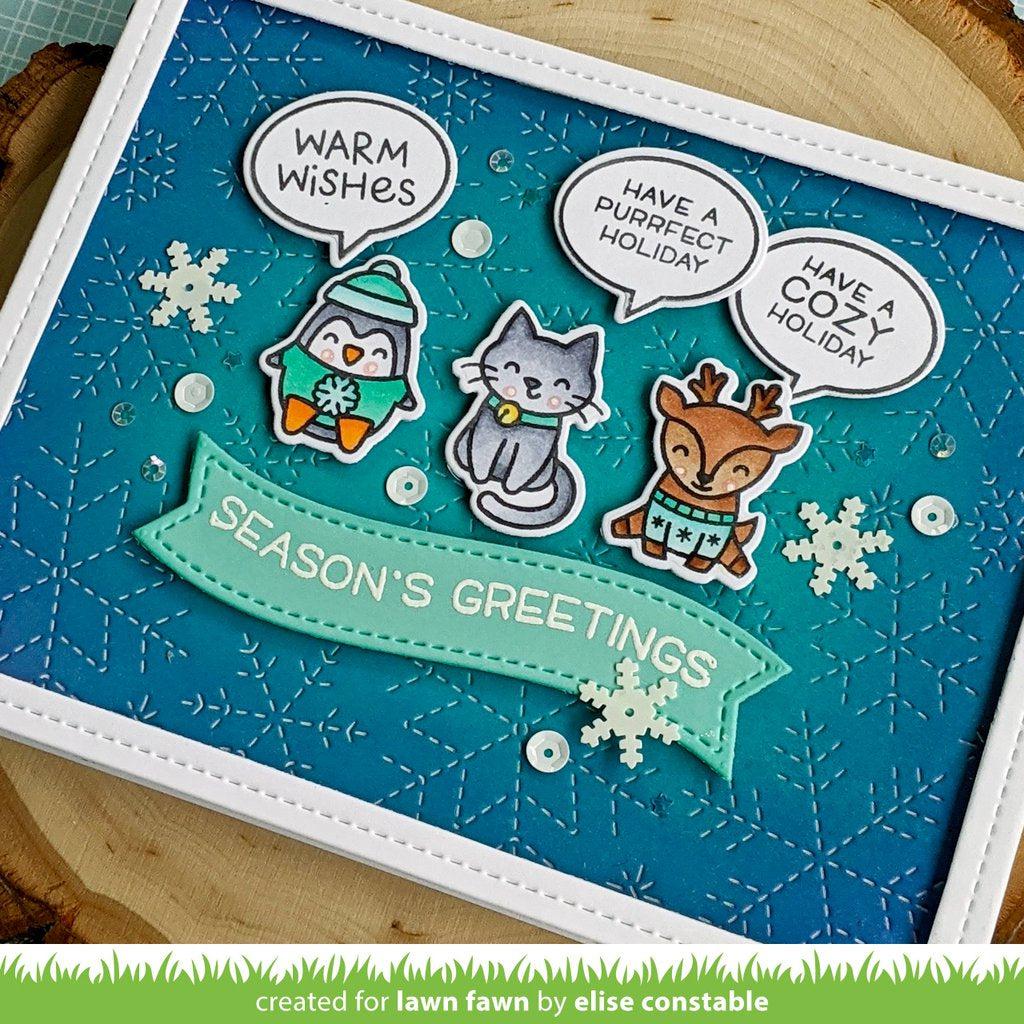 Lawn Fawn - Lawn Cuts - Stitched Snowflake Backdrop-ScrapbookPal