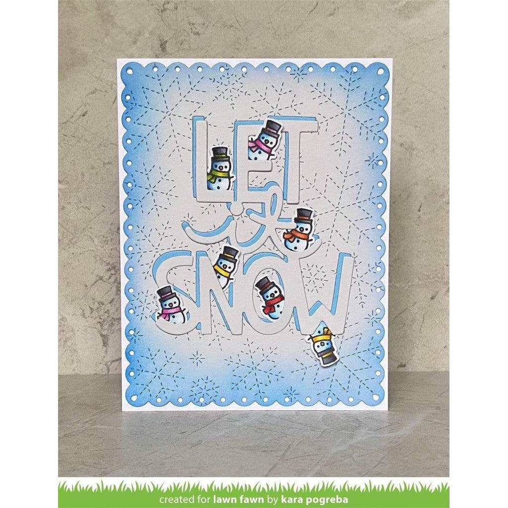 Lawn Fawn - Lawn Cuts - Stitched Snowflake Backdrop-ScrapbookPal