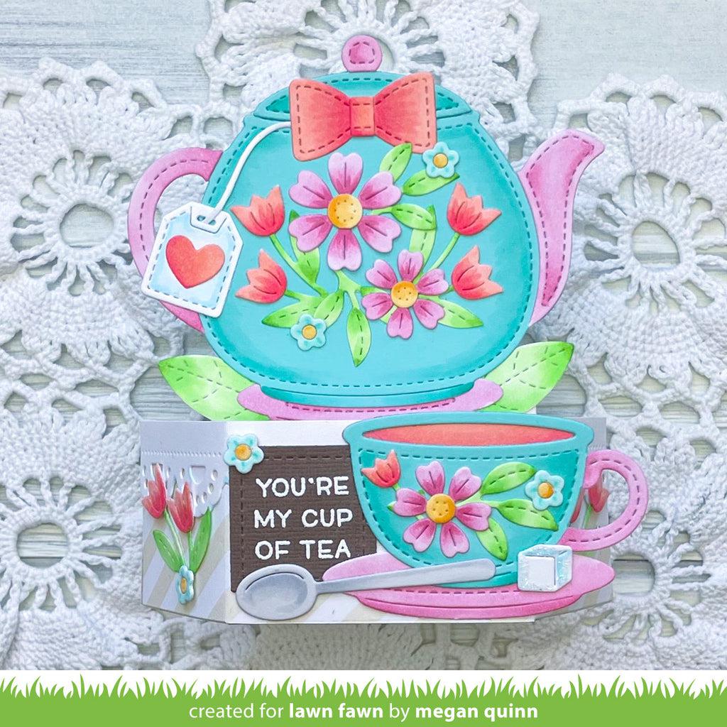 Lawn Fawn - Lawn Cuts - Stitched Teacup-ScrapbookPal