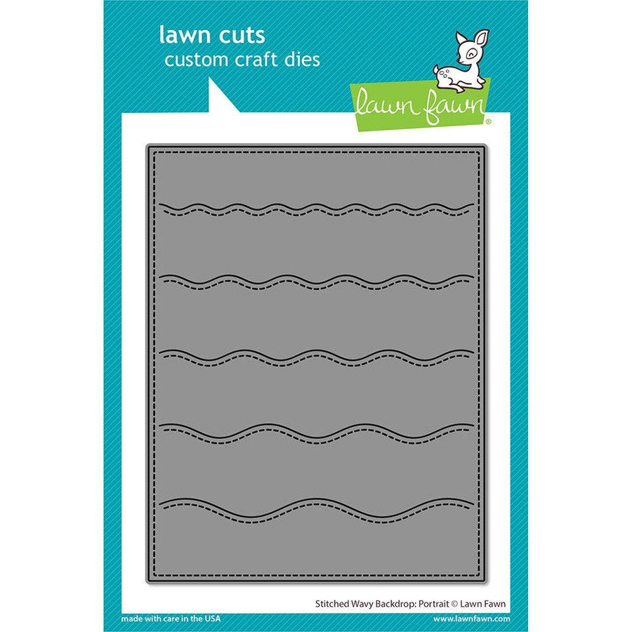 Lawn Fawn - Lawn Cuts - Stitched Wavy Backdrop: Portrait-ScrapbookPal