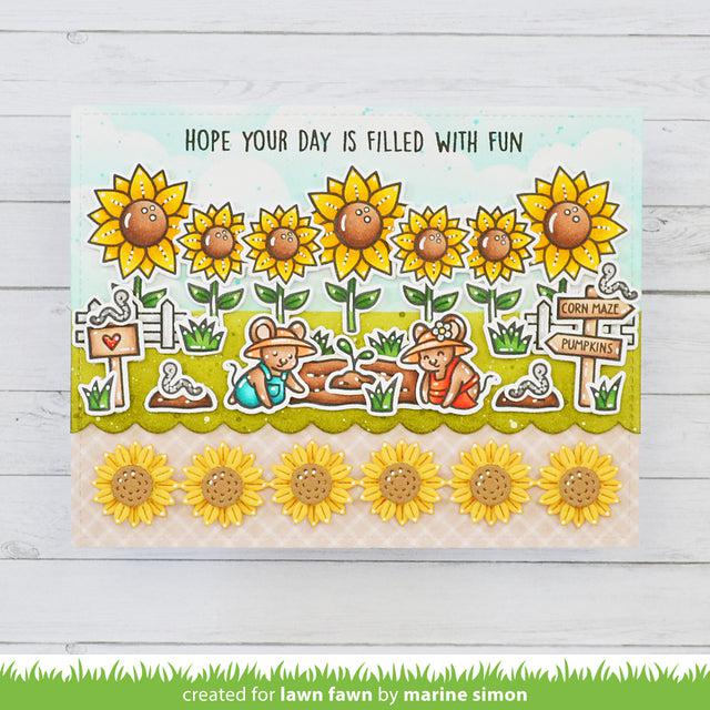 Lawn Fawn - Lawn Cuts - Sunflower Border-ScrapbookPal