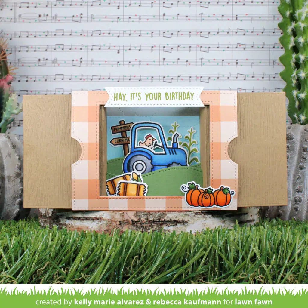 Lawn Fawn - Lawn Cuts - Ta-Da! Diorama! Hillside Inserts-ScrapbookPal