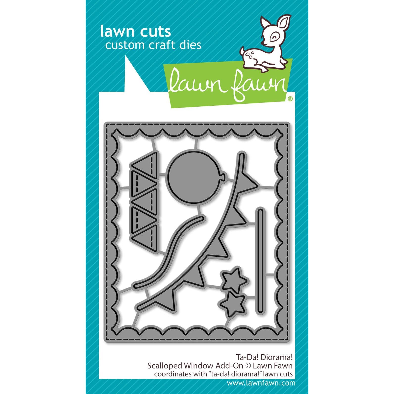 Lawn Fawn - Lawn Cuts - Ta-Da! Diorama! Scalloped Window Add-On-ScrapbookPal