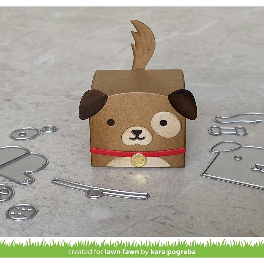 Lawn Fawn - Lawn Cuts - Tiny Gift Box Dog Add-On-ScrapbookPal