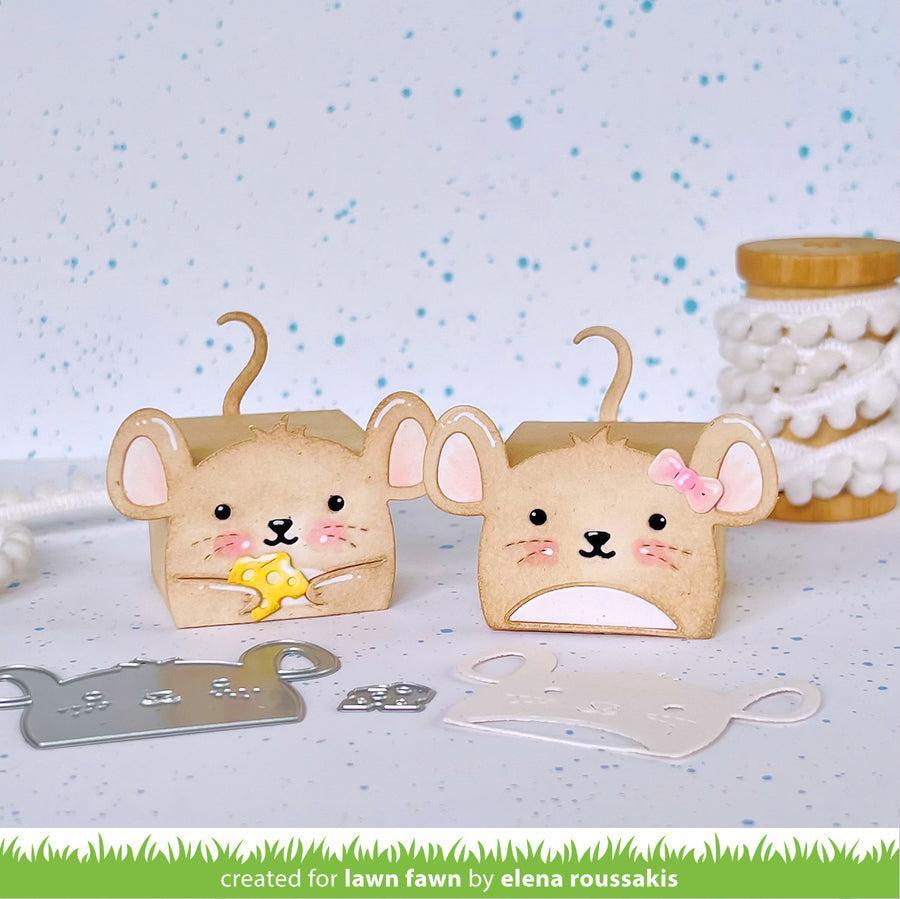 Lawn Fawn - Lawn Cuts - Tiny Gift Box Mouse Add-On-ScrapbookPal