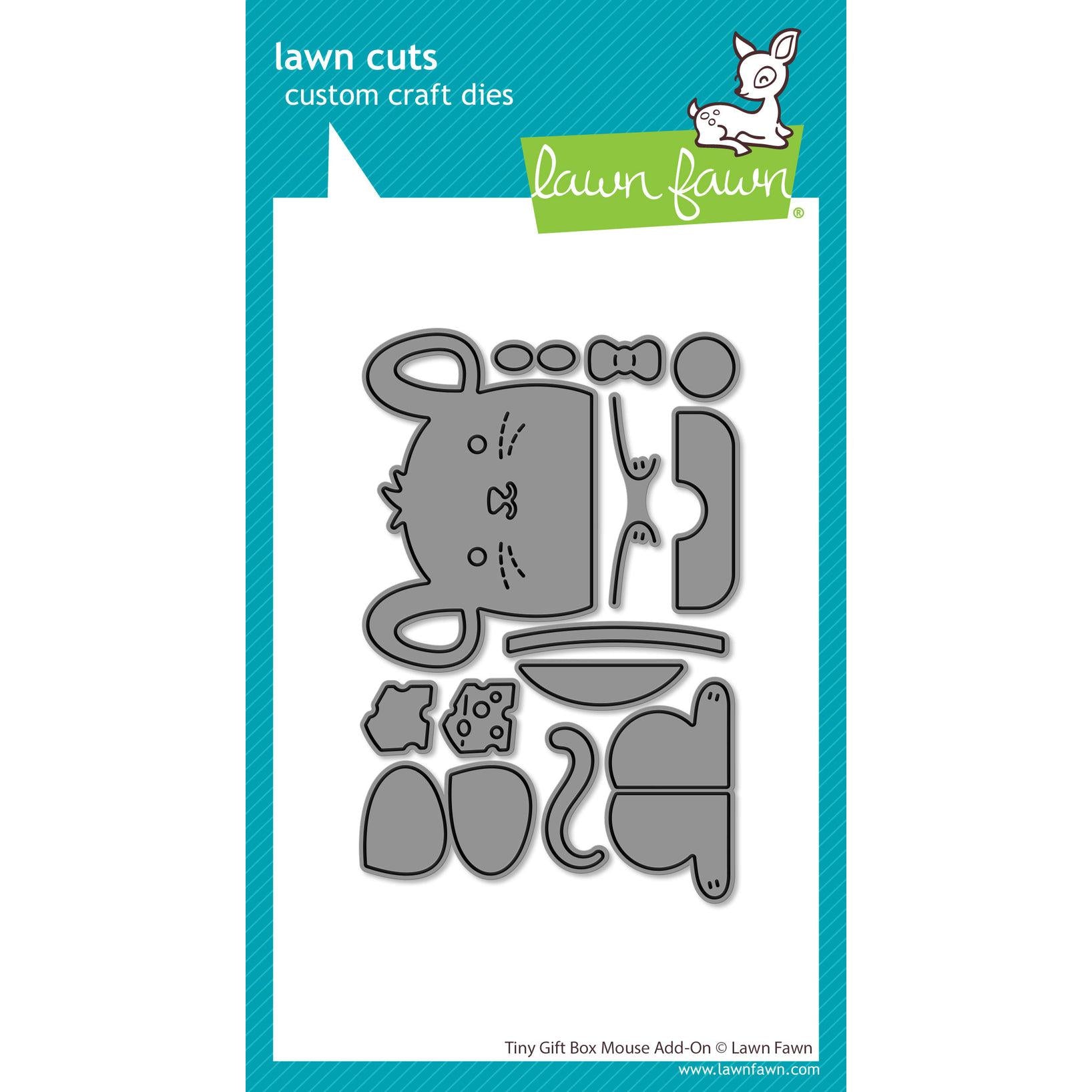 Lawn Fawn - Lawn Cuts - Tiny Gift Box Mouse Add-On-ScrapbookPal