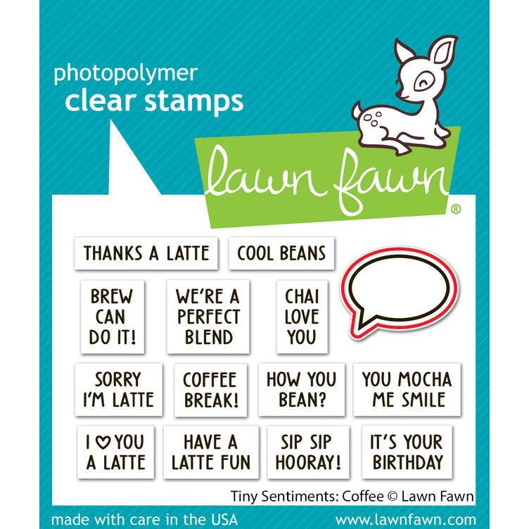 Lawn Fawn - Lawn Cuts - Tiny Sentiments: Coffee-ScrapbookPal