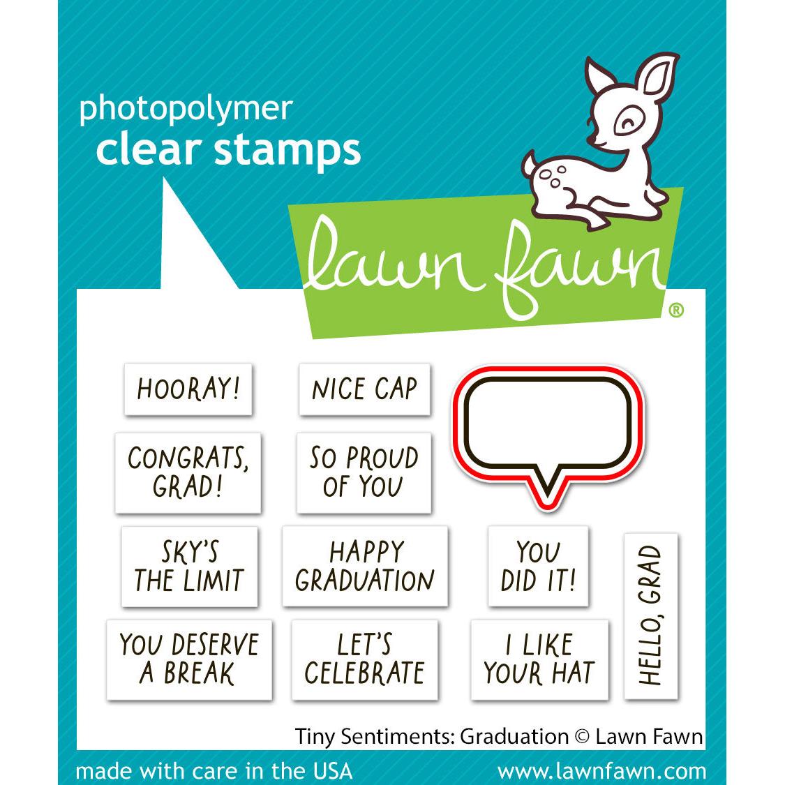 Lawn Fawn - Lawn Cuts - Tiny Sentiments: Graduation-ScrapbookPal