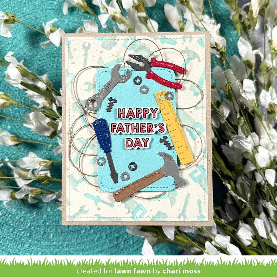 Lawn Fawn - Lawn Cuts - Tool Time Background-ScrapbookPal