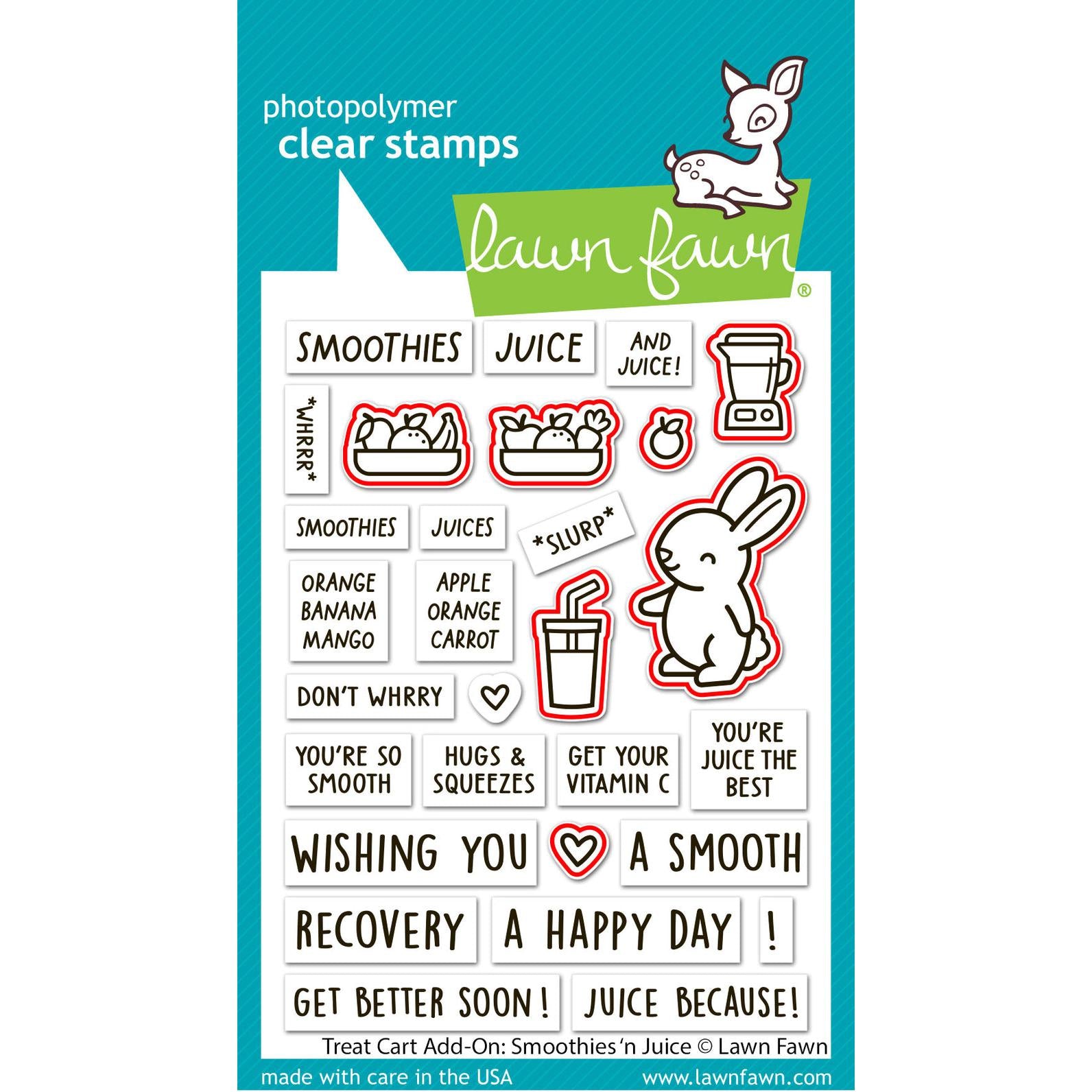 Lawn Fawn - Lawn Cuts - Treat Cart Add-On: Smoothies 'N Juice-ScrapbookPal