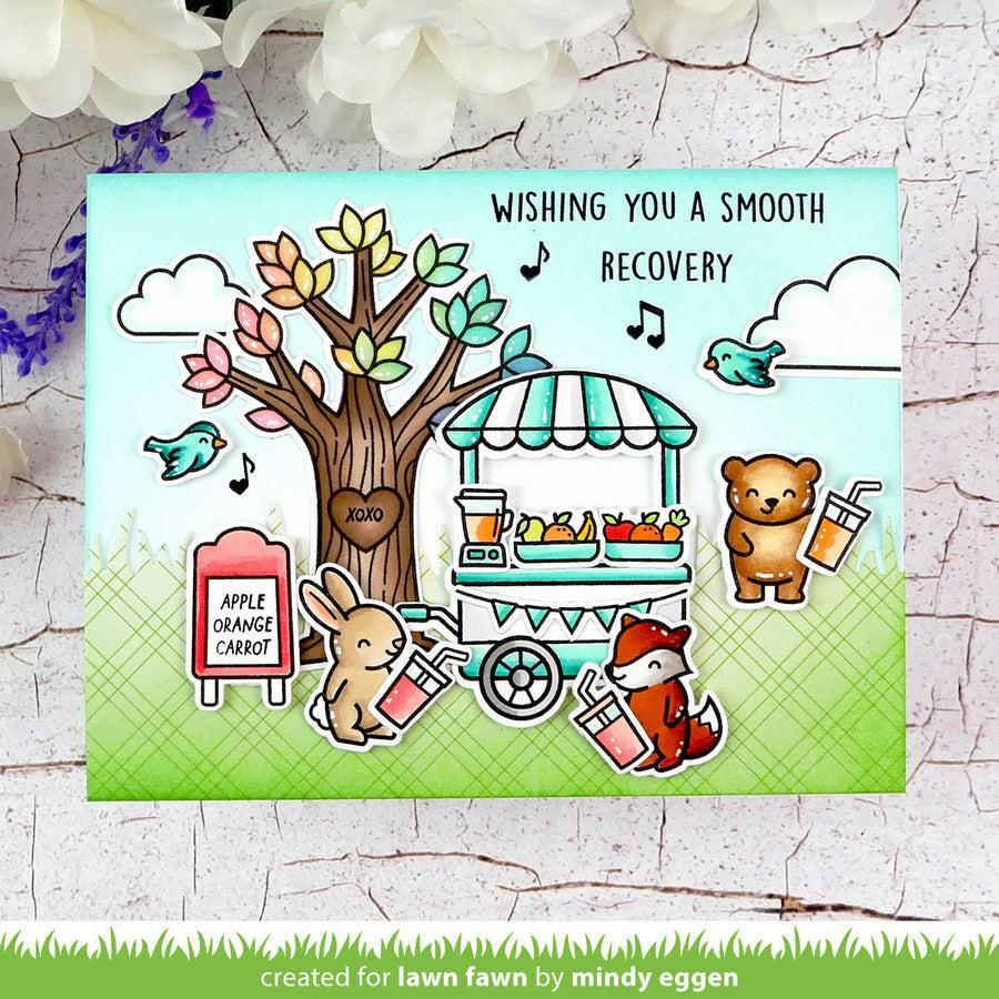 Lawn Fawn - Clear Stamps - Treat Cart Add-On: Smoothies 'N Juice-ScrapbookPal