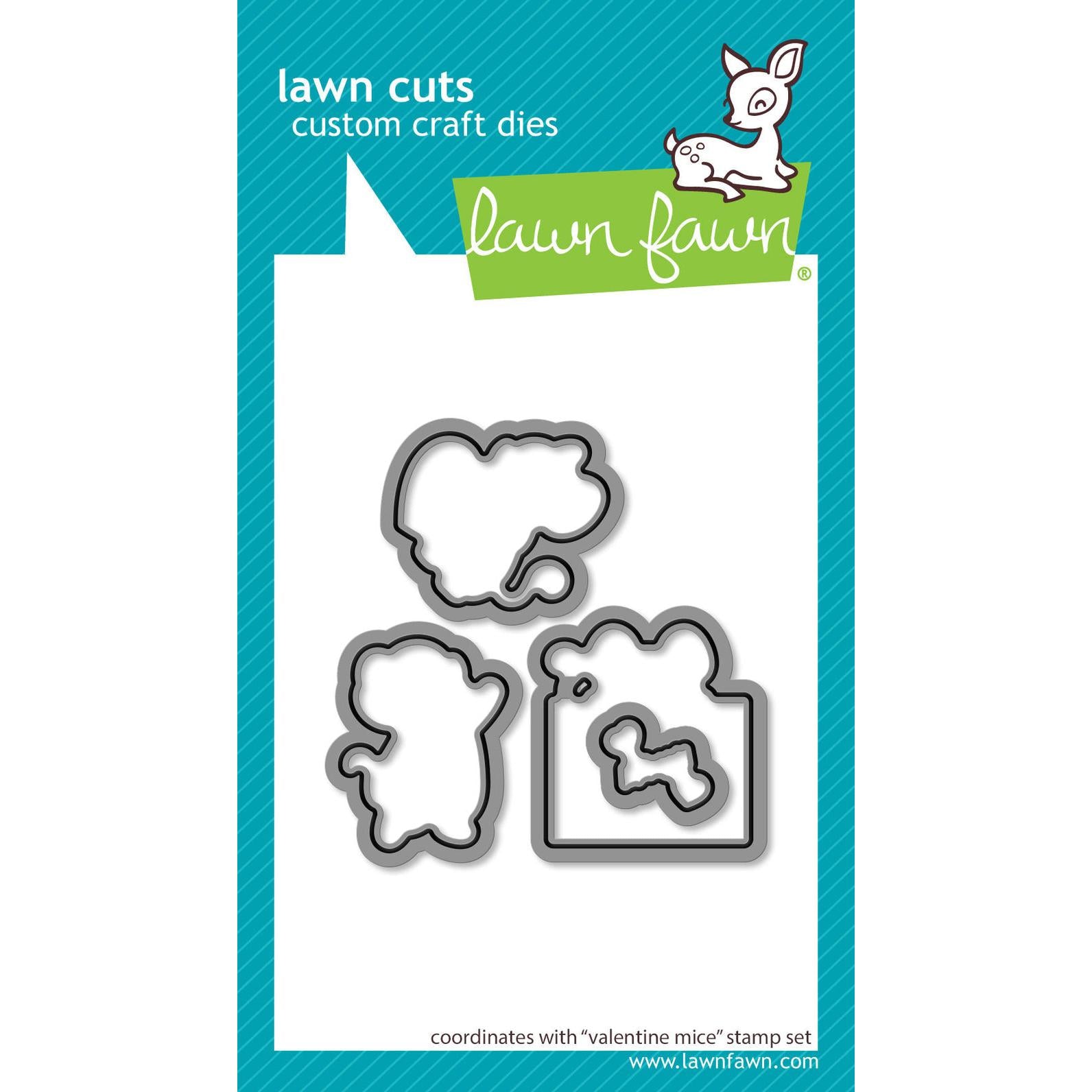 Lawn Fawn - Lawn Cuts - Valentine Mice-ScrapbookPal
