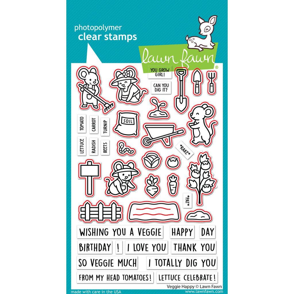 Lawn Fawn - Lawn Cuts - Veggie Happy-ScrapbookPal