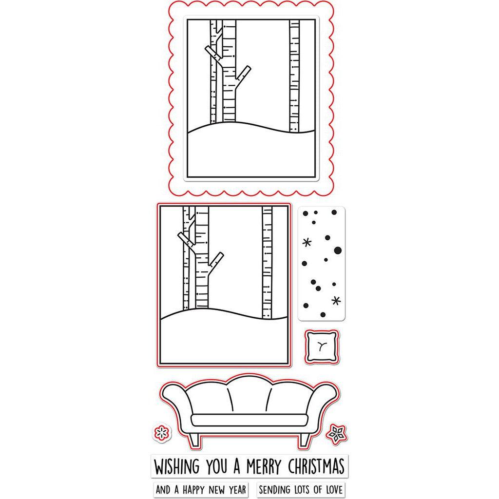 Lawn Fawn - Lawn Cuts - Window Scene: Winter-ScrapbookPal