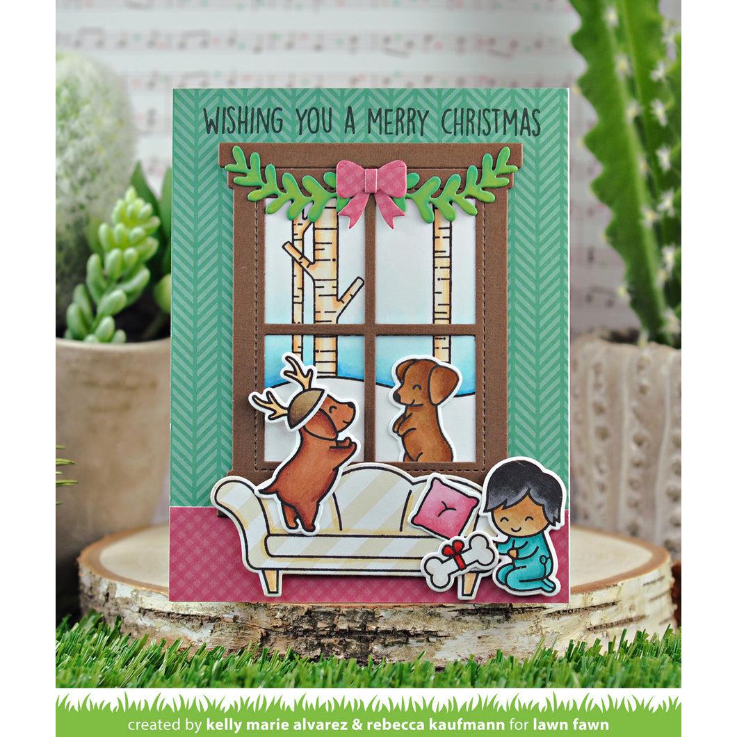 Lawn Fawn - Lawn Cuts - Window Scene: Winter-ScrapbookPal