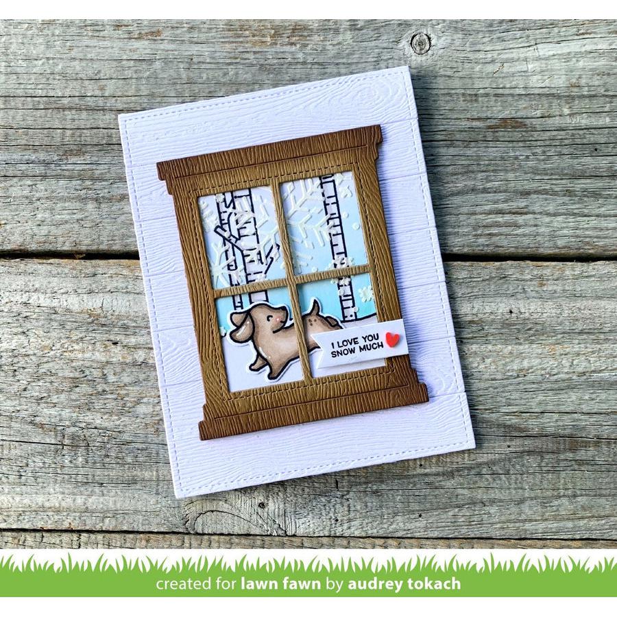 Lawn Fawn - Lawn Cuts - Window Scene: Winter-ScrapbookPal