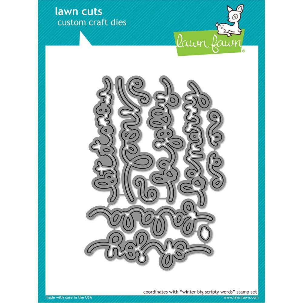 Lawn Fawn - Lawn Cuts - Winter Big Scripty Words-ScrapbookPal