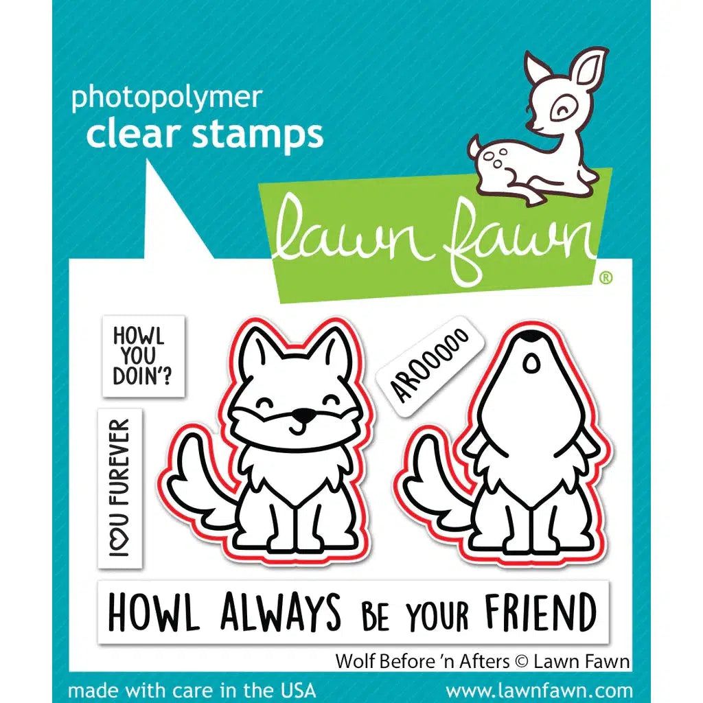 Lawn Fawn - Lawn Cuts - Wolf Before &#39;N Afters-ScrapbookPal