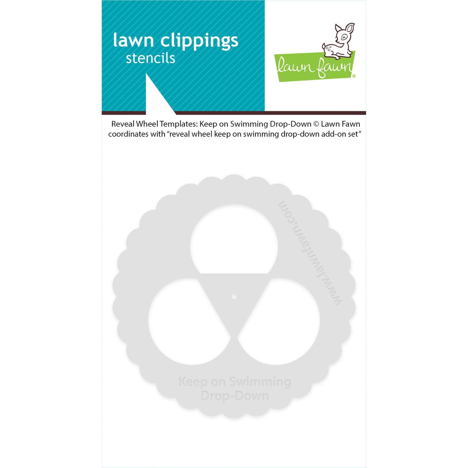 Lawn Fawn - Reveal Wheel Templates: Keep On Swimming Drop-Down-ScrapbookPal