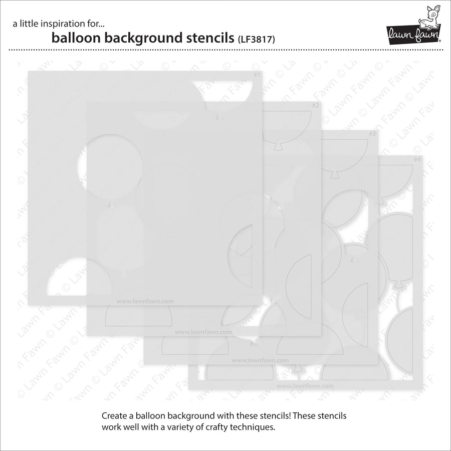Lawn Fawn - Stencils - Balloon Background-ScrapbookPal