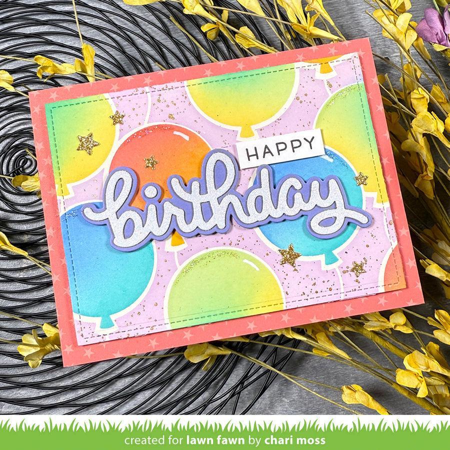 Lawn Fawn - Stencils - Balloon Background-ScrapbookPal