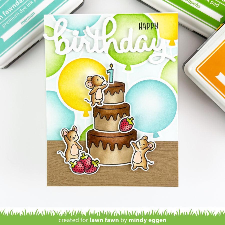 Lawn Fawn - Stencils - Balloon Background-ScrapbookPal