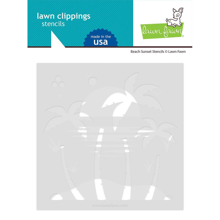 Lawn Fawn - Stencils - Beach Sunset-ScrapbookPal