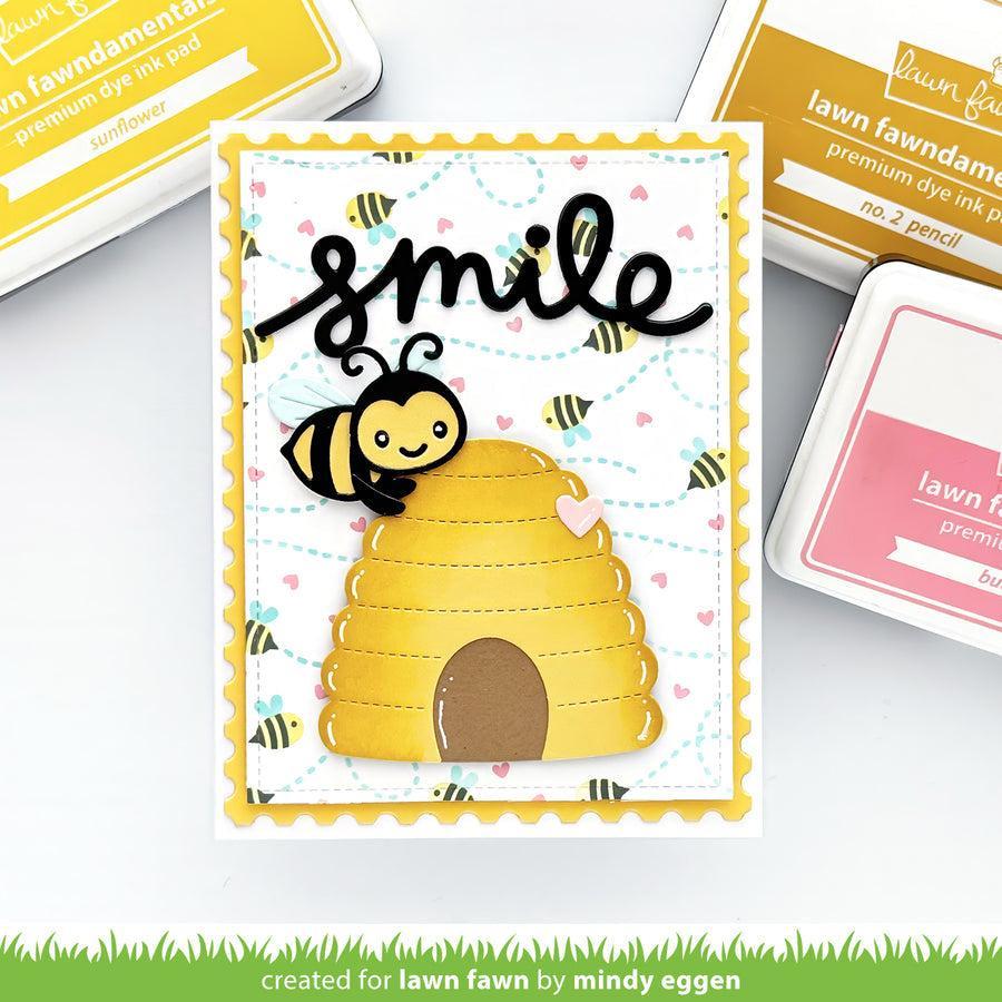 Lawn Fawn - Stencils - Bee Happy Background-ScrapbookPal