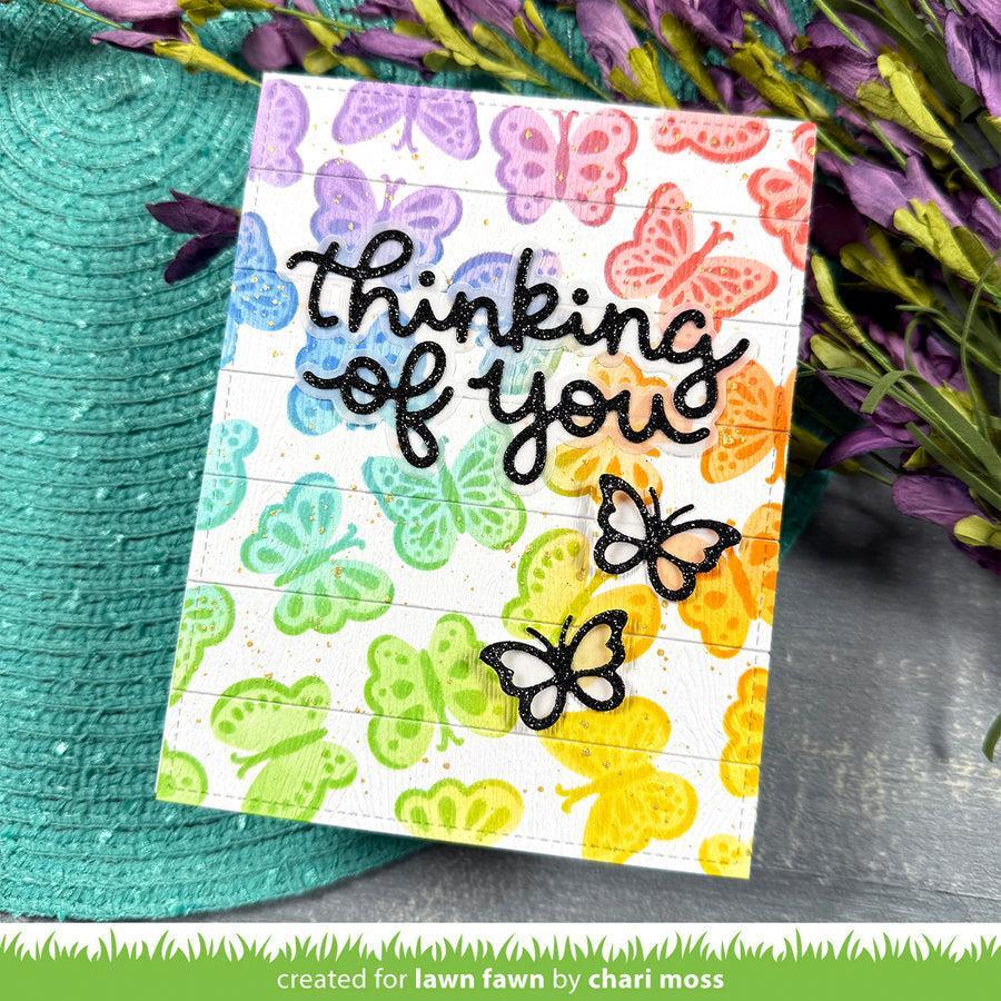Lawn Fawn - Stencils - Butterfly Background-ScrapbookPal