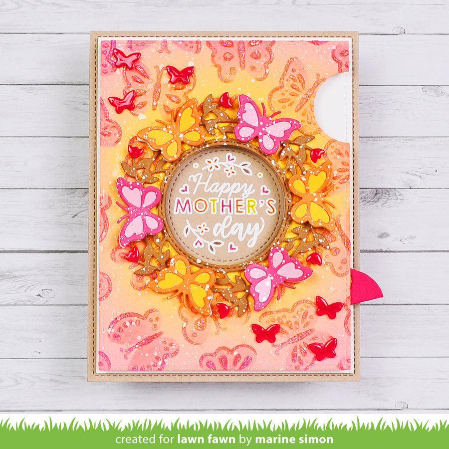 Lawn Fawn - Stencils - Butterfly Background-ScrapbookPal