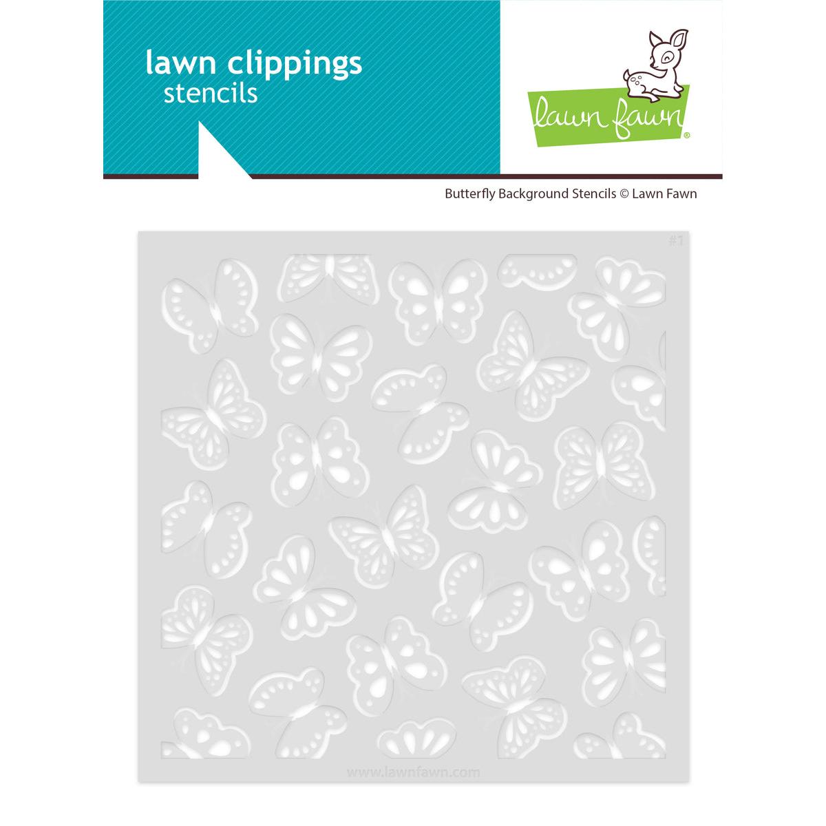 Lawn Fawn - Stencils - Butterfly Background-ScrapbookPal