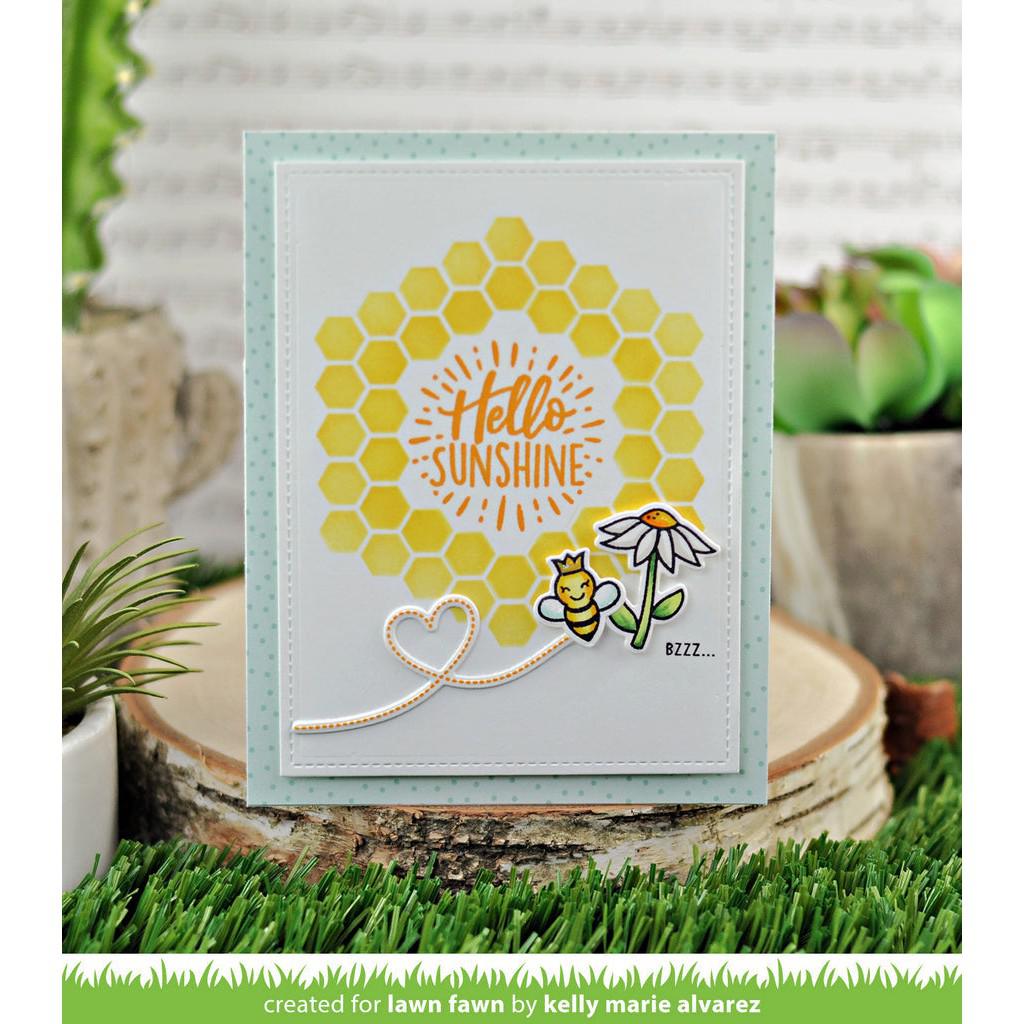 Lawn Fawn - Stencils - Honeycomb-ScrapbookPal