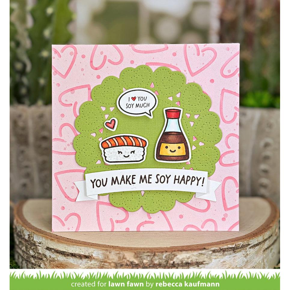 Lawn Fawn - Stencils - Outline Hearts-ScrapbookPal