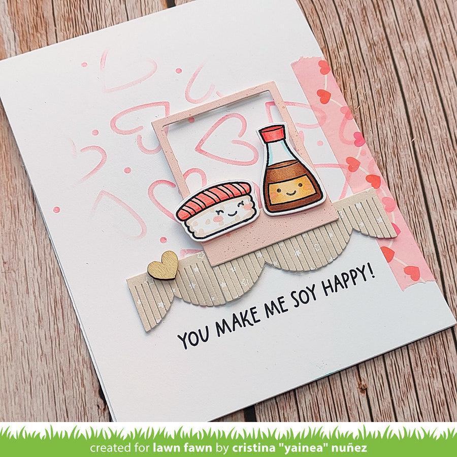 Lawn Fawn - Stencils - Outline Hearts-ScrapbookPal