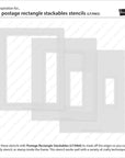 Lawn Fawn - Stencils - Postage Rectangle Stackables-ScrapbookPal