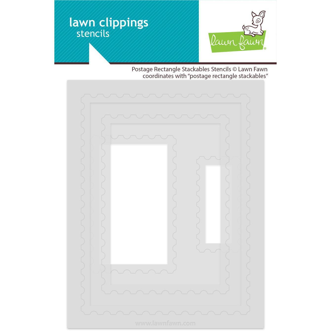 Lawn Fawn - Stencils - Postage Rectangle Stackables-ScrapbookPal
