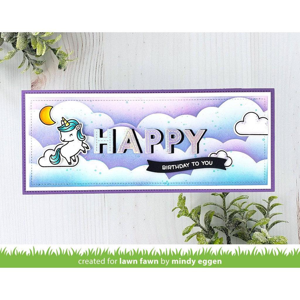 Lawn Fawn - Stencils - Slimline Cloudy-ScrapbookPal