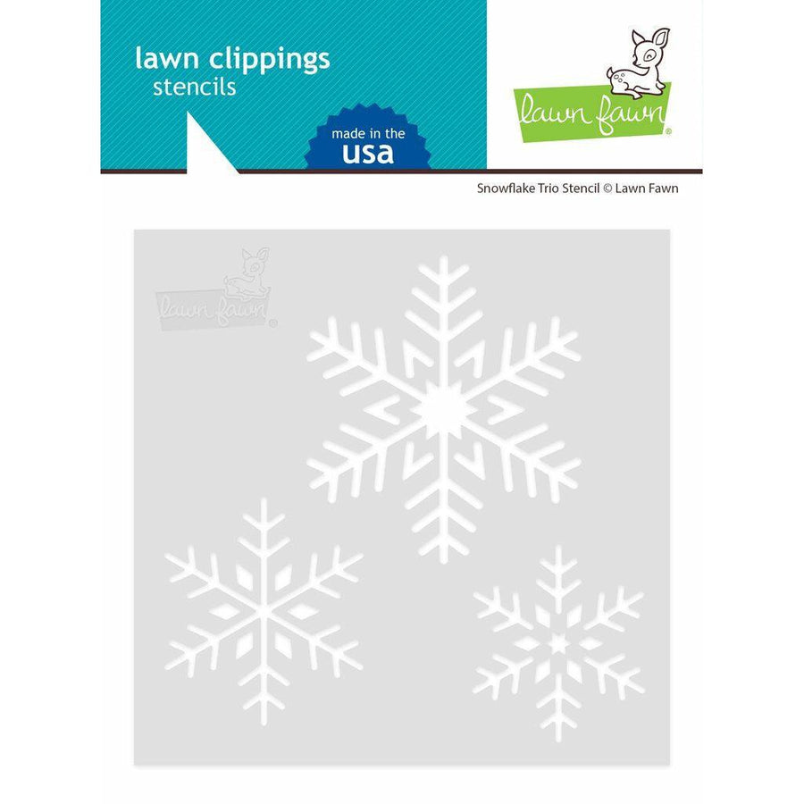 Lawn Fawn - Stencils - Snowflake Trio-ScrapbookPal
