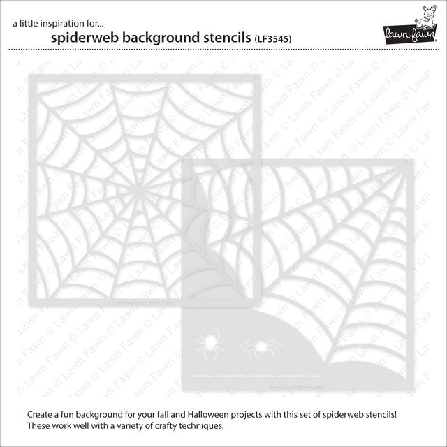 Lawn Fawn - Stencils - Spiderweb Background-ScrapbookPal